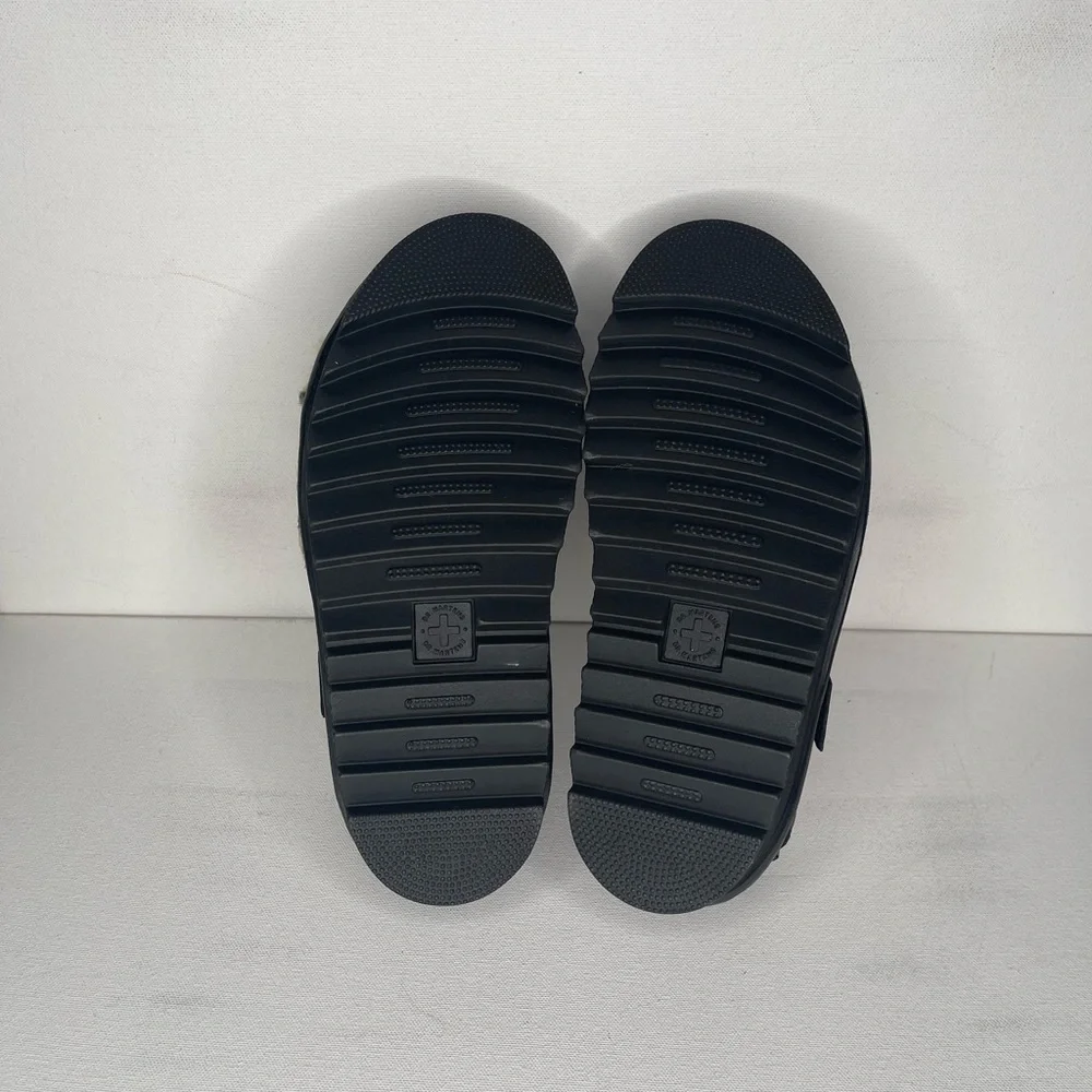 Dr. Martens Voss II Fluffy Leopard Print Sandals - Picture 6 of 11